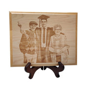 Photo Engraved on Wooden Plaque