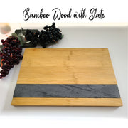 Personalized Bamboo Cheese Board with Slate